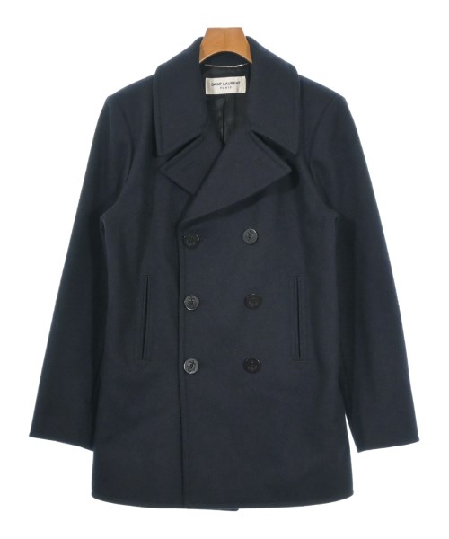 SAINT LAURENT PARIS(サンローランパリ)ピーコート 紺 サイズ:-(S位)/2200642935014