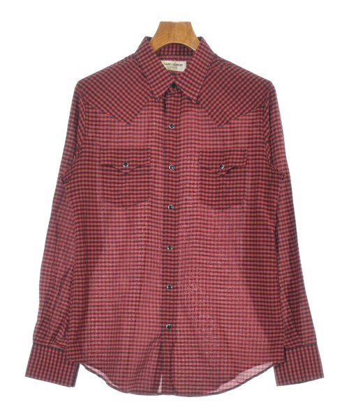 SAINT LAURENT PARIS(サンローランパリ)カジュアルシャツ 赤 サイズ:M/2200643138025