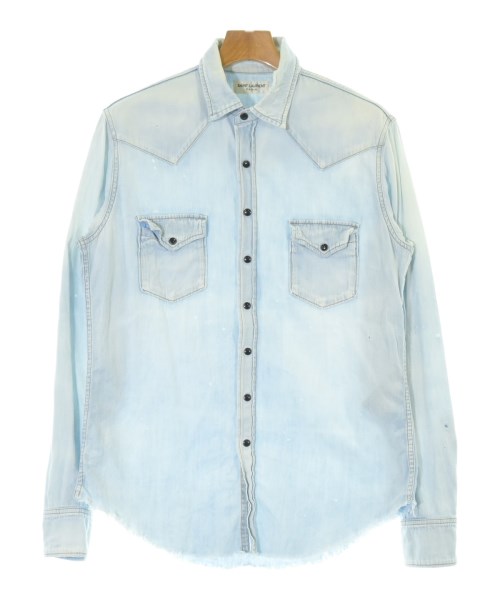 SAINT LAURENT PARIS(サンローランパリ)カジュアルシャツ 青 サイズ:L/2200651587075