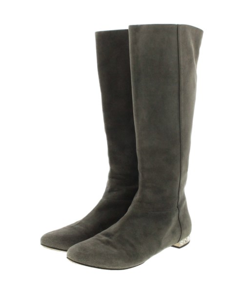 Miu Miu(ミュウミュウ)ブーツ グレー サイズ:36(22.5cm位)/2200307527073