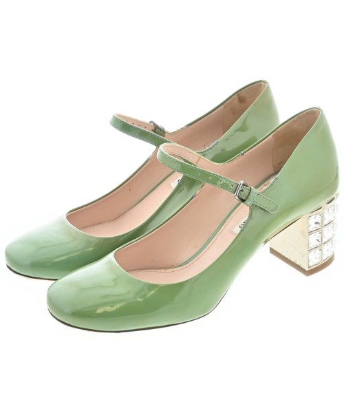 Miu Miu(ミュウミュウ)パンプス 緑 サイズ:EU36(22.5cm位)/2200635371027
