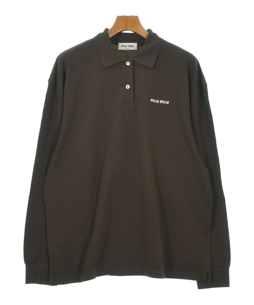 Miu Miu(ミュウミュウ)ポロシャツ 茶 サイズ:S/2200639598208