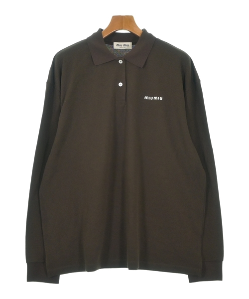 Miu Miu(ミュウミュウ)ポロシャツ 茶 サイズ:M/2200639598215
