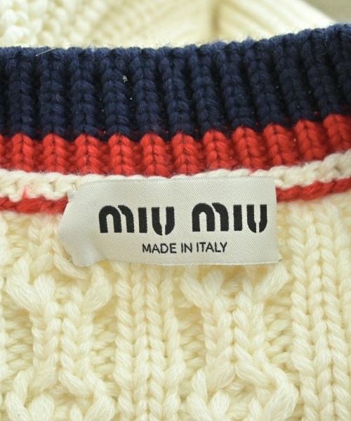 Miu Miu（ミュウミュウ）カーディガン 白 サイズ:38(S位) レディース/2200622402253
