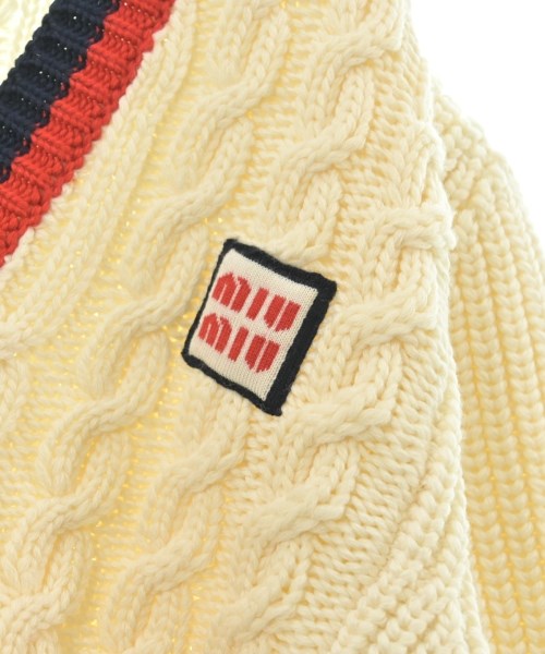 Miu Miu（ミュウミュウ）カーディガン 白 サイズ:38(S位) レディース/2200622402253