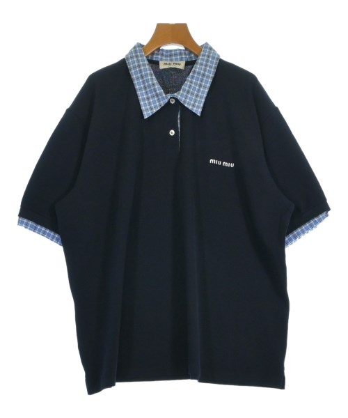Miu Miu(ミュウミュウ)ポロシャツ 紺 サイズ:XL/2200678070062