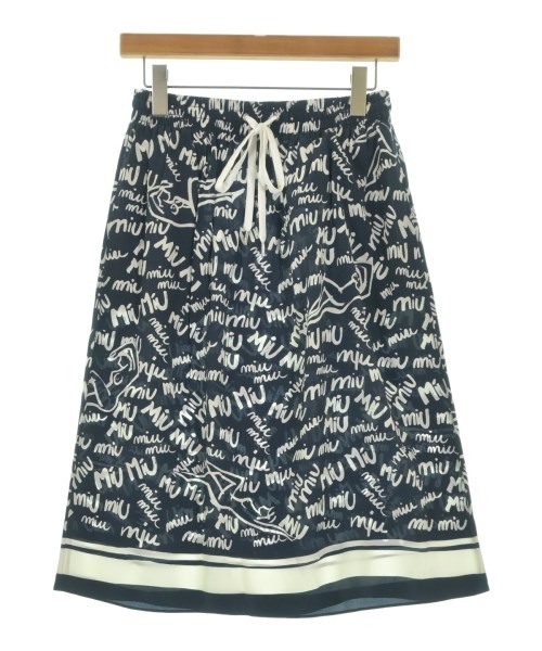 Miu Miu(ミュウミュウ)ロング・マキシ丈スカート 紺 サイズ:36(XS位)/2200655370116