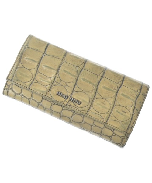 Miu Miu(ミュウミュウ)財布・コインケース ベージュ サイズ:-/2200663712038