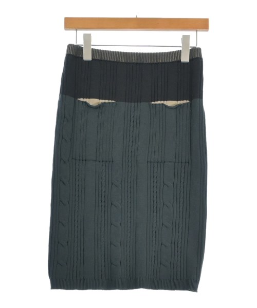 PLEATS PLEASE(プリーツプリーズ)ひざ丈スカート 紺 サイズ:3(L位)/2200639829159