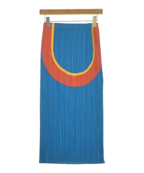 PLEATS PLEASE(プリーツプリーズ)ひざ丈スカート 青 サイズ:2(M位)/2200659478078