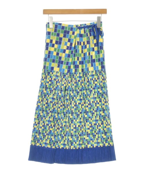 PLEATS PLEASE(プリーツプリーズ)ロング・マキシ丈スカート 青 サイズ:-(M位)/2200651204286