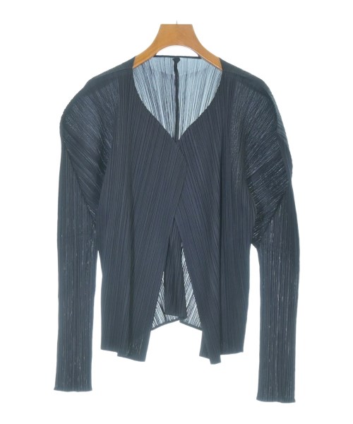 PLEATS PLEASE(プリーツプリーズ)カジュアルジャケット 紺 サイズ:4(XL位)/2200651273053