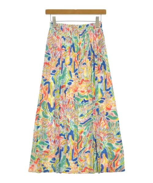 PLEATS PLEASE(プリーツプリーズ)ロング・マキシ丈スカート 白 サイズ:3(L位)/2200661857076