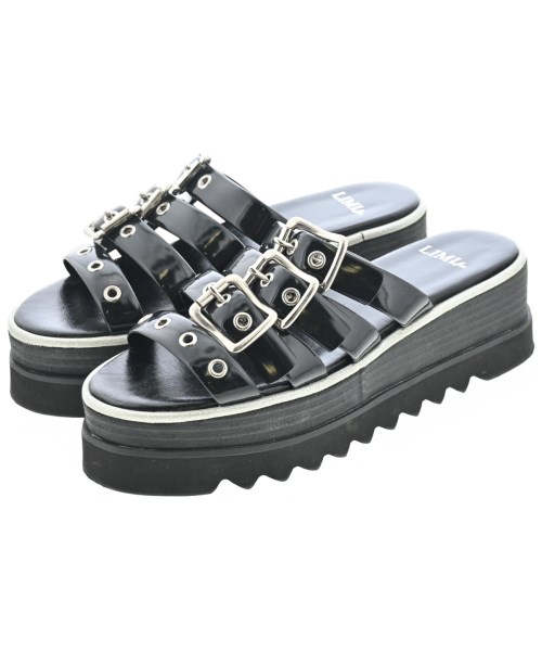 LIMI feu（リミフゥ）サンダル 黒 サイズ:25cm レディース/2200677049045