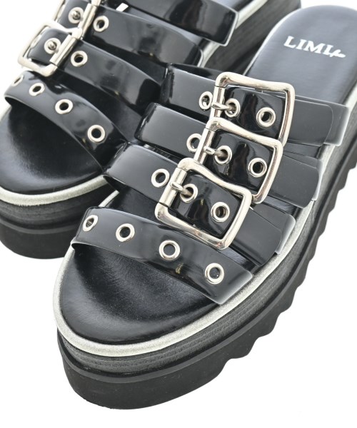 LIMI feu（リミフゥ）サンダル 黒 サイズ:25cm レディース/2200677049045