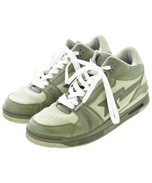 A BATHING APE(アベイシングエイプ)スニーカー カーキ サイズ:27.5cm/2200691417172