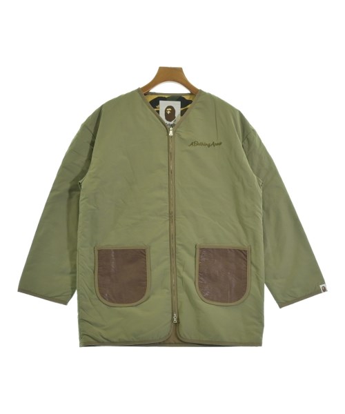 A BATHING APE(アベイシングエイプ)ダウンジャケット/ダウンベスト カーキ サイズ:F/2200691651200
