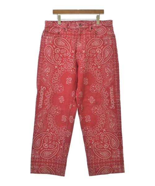 Supreme(シュプリーム)デニムパンツ 赤 サイズ:34(XL位)/2200631621041