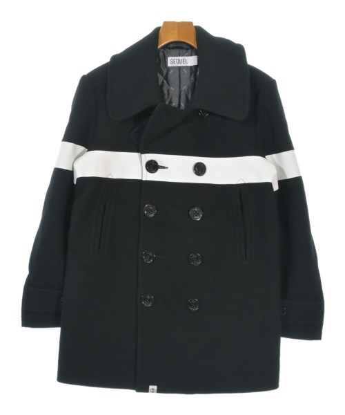 SEQUEL(シークエル)ピーコート 黒 サイズ:S/2200659785015