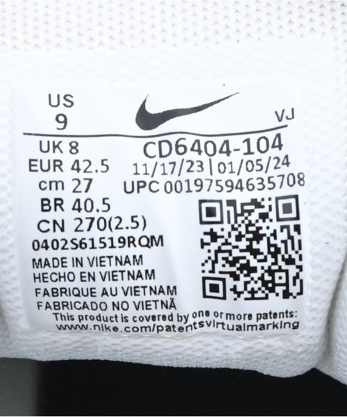 NIKE（ナイキ）スニーカー 白 サイズ:27cm メンズ/2200636642010