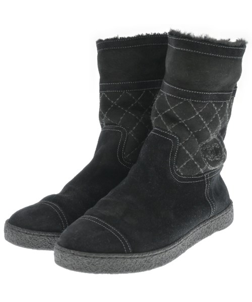 CHANEL(シャネル)ブーツ 黒 サイズ:-(23cm位)/2200407545045