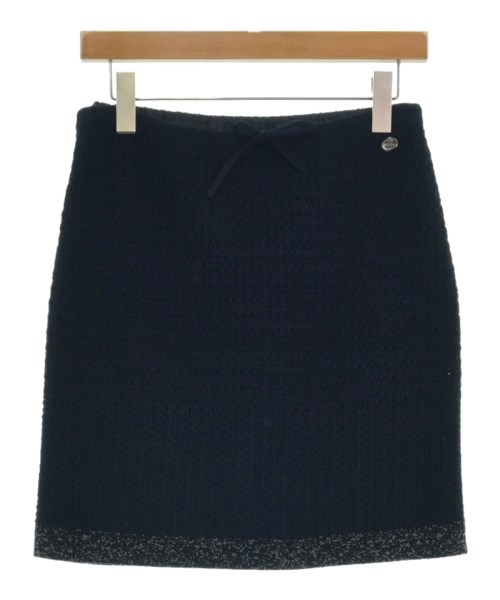 CHANEL(シャネル)ひざ丈スカート 紺 サイズ:38(S位)/2200389437154