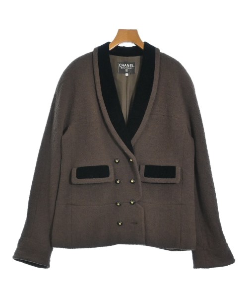 CHANEL(シャネル)カジュアルジャケット 茶 サイズ:44(L位)/2200633466046
