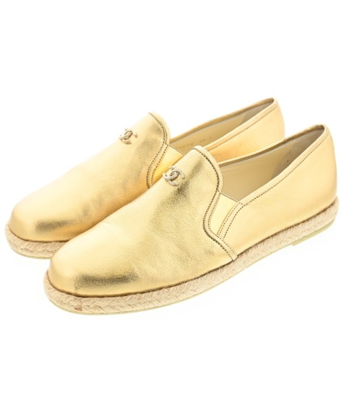 CHANEL(シャネル)エスパドリーユ ゴールド サイズ:25cm/2200645297201