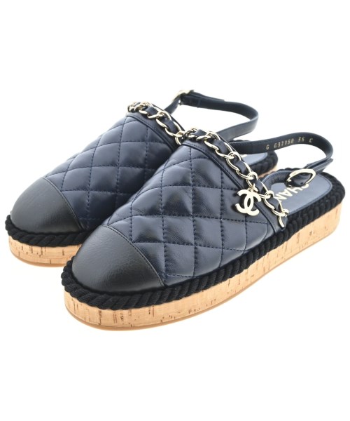 CHANEL(シャネル)サンダル 紺 サイズ:EU35(21.5cm位)/2200688862268