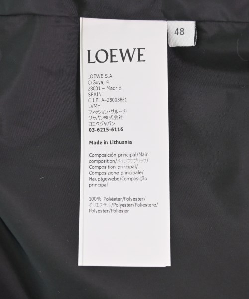 LOEWE（ロエベ）ダウンジャケット/ダウンベスト 黒 サイズ:48(L位) メンズ/2200517861011
