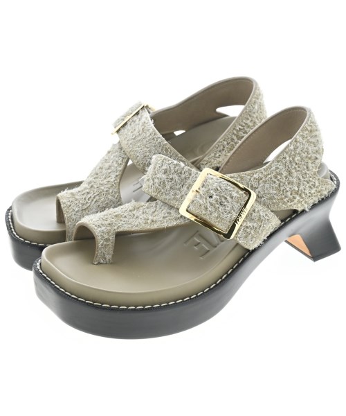 LOEWE(ロエベ)サンダル グレー サイズ:EU37(23.5cm位)/2200599611214