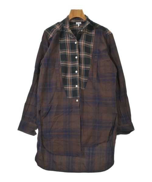 LOEWE(ロエベ)カジュアルシャツ 茶 サイズ:36(XS位)/2200660205052