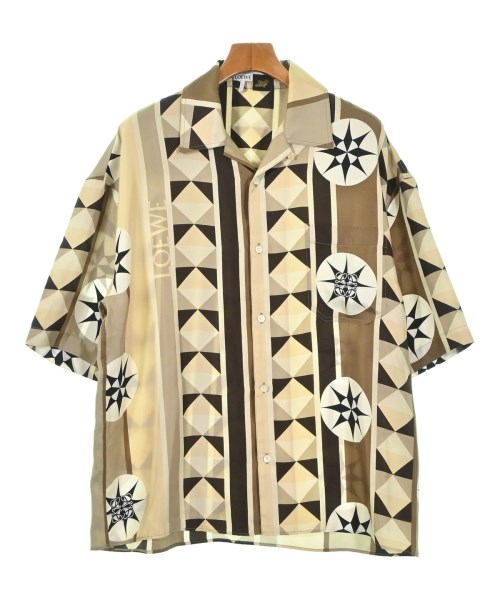 LOEWE(ロエベ)カジュアルシャツ ベージュ サイズ:38(S位)/2200687078233