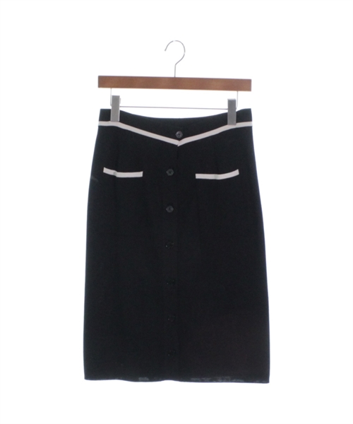 HERMES(エルメス)ひざ丈スカート 紺 サイズ:38(M位)/2200251669027
