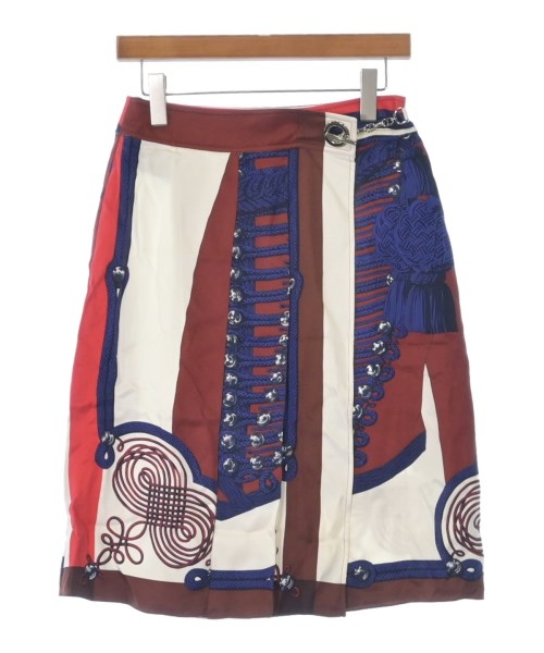 HERMES(エルメス)ひざ丈スカート 白 サイズ:36(XS位)/2200639585130