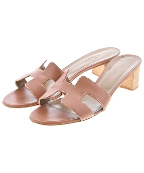 HERMES（エルメス）サンダル 茶 サイズ:EU38 1/2(25cm位) レディース/2200610439179