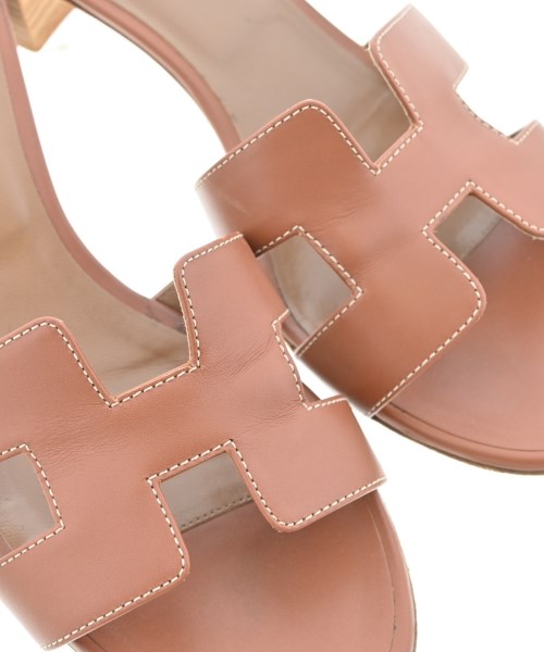 HERMES（エルメス）サンダル 茶 サイズ:EU38 1/2(25cm位) レディース/2200610439179