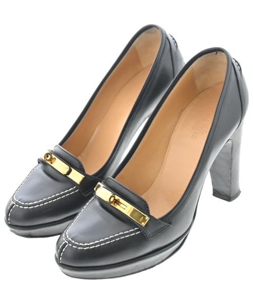 HERMES(エルメス)パンプス 黒 サイズ:EU36 1/2(23cm位)/2200678050071