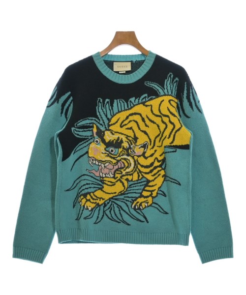 GUCCI(グッチ)ニット・セーター 青 サイズ:M/2200640800123