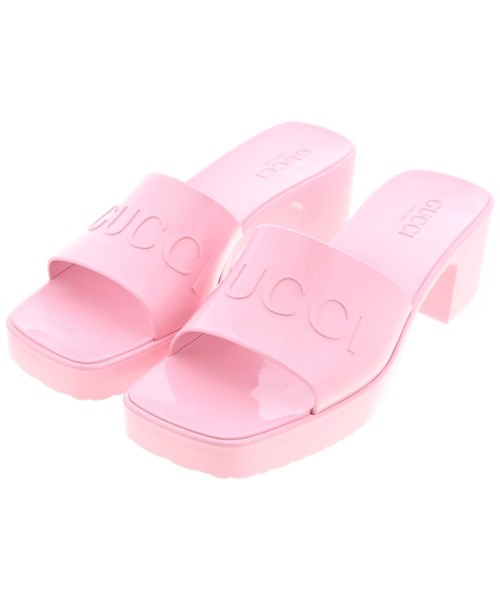 GUCCI(グッチ)サンダル ピンク サイズ:EU39(25.5cm位)/2200641483011