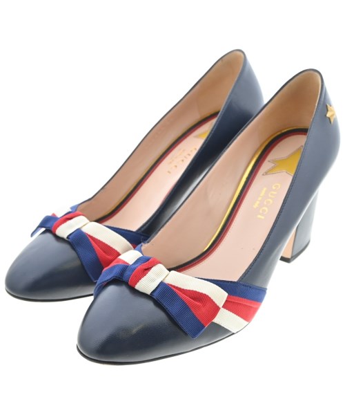 GUCCI(グッチ)パンプス 紺 サイズ:EU38(24.5cm位)/2200681791053