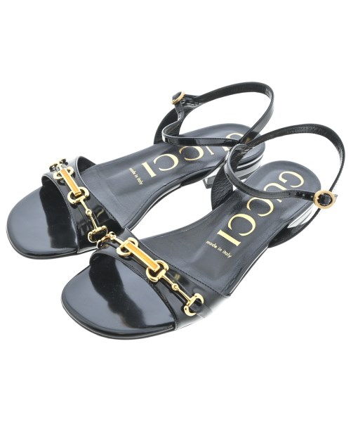 GUCCI(グッチ)サンダル 黒 サイズ:EU37(23.5cm位)/2200690287080