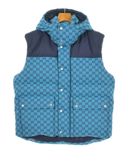 GUCCI(グッチ)ダウンジャケット/ダウンベスト 青 サイズ:48(L位)/2200663591015