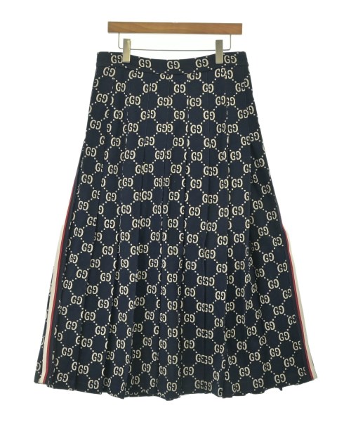 GUCCI(グッチ)ロング・マキシ丈スカート 紺 サイズ:L/2200664970055