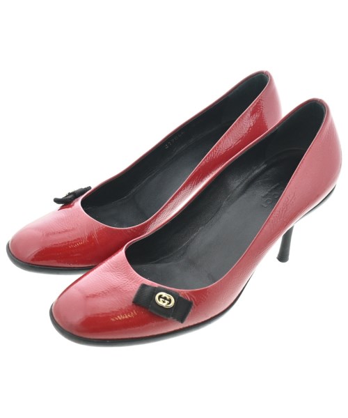 GUCCI(グッチ)パンプス 赤 サイズ:EU35 1/2(22cm位)/2200669280012