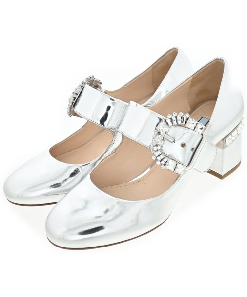 PRADA(プラダ)パンプス シルバー サイズ:EU35(21.5cm位)/2200635546043