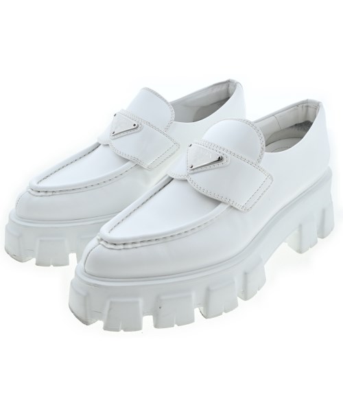 PRADA(プラダ)ドレスシューズ/ローファー 白 サイズ:EU37(23.5cm位)/2200633185107