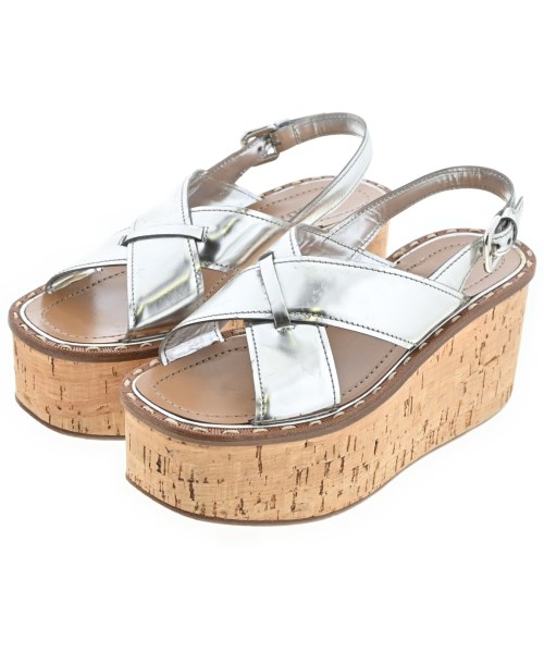 PRADA(プラダ)サンダル シルバー サイズ:EU37 1/2(24cm位)/2200670862016
