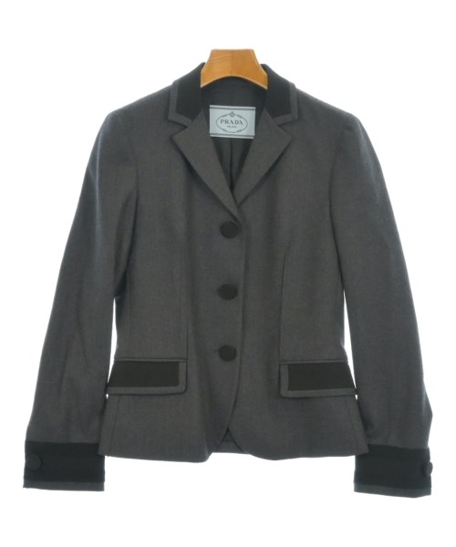 PRADA(プラダ)テーラードジャケット グレー サイズ:38(S位)/2200701067052
