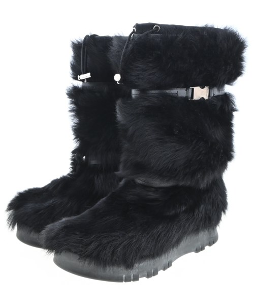 PRADA(プラダ)ブーツ 黒 サイズ:EU38 1/2(25cm位)/2200701939014